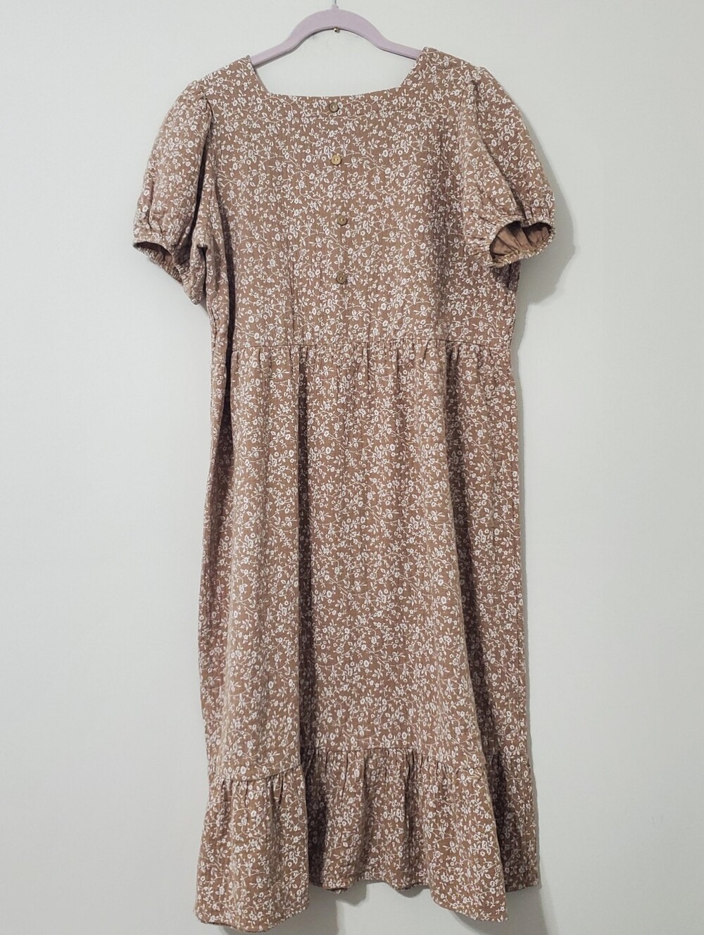 The Main Street Exchange Samantha Smocked Back Ditsy Floral Midi Dress XL - Picture 2 of 12